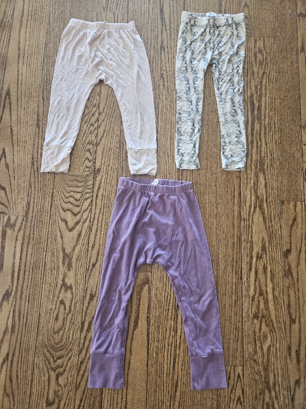 Kate Quinn Kids Purple Pink Panda Pants Koi Fish Leggings Bottoms 5T 5Y Set Of 3